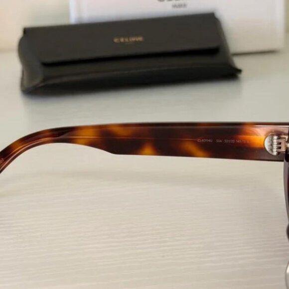 Celine Women CL40194U Triomphe Oval Sunglasses Brown Frame / Gray Lens - Picture 9 of 10